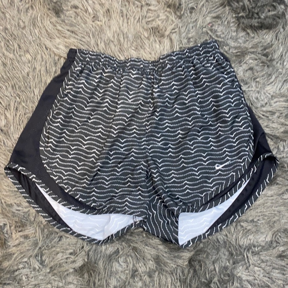 Women's Nike black and white Dri-fit running shorts , size S
